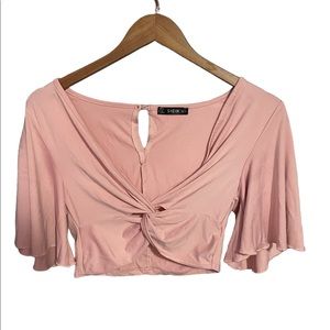 Shein cropped fitted top.